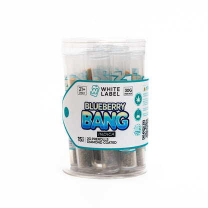 WHITE LABEL 1-X-2 GRAM PRE-ROLLZ (BLUEBERRY BANG) Indica