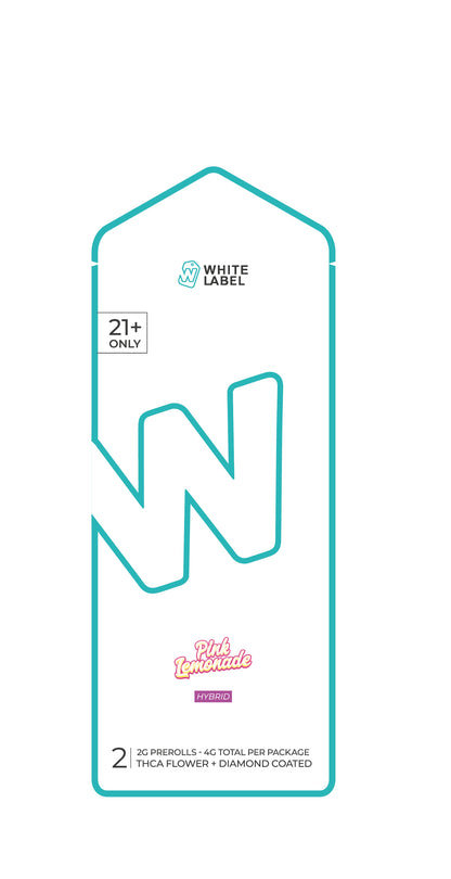 WHITE LABEL 2-X-2 GRAM PRE-ROLLZ (PINK LEMONADE) Hybrid